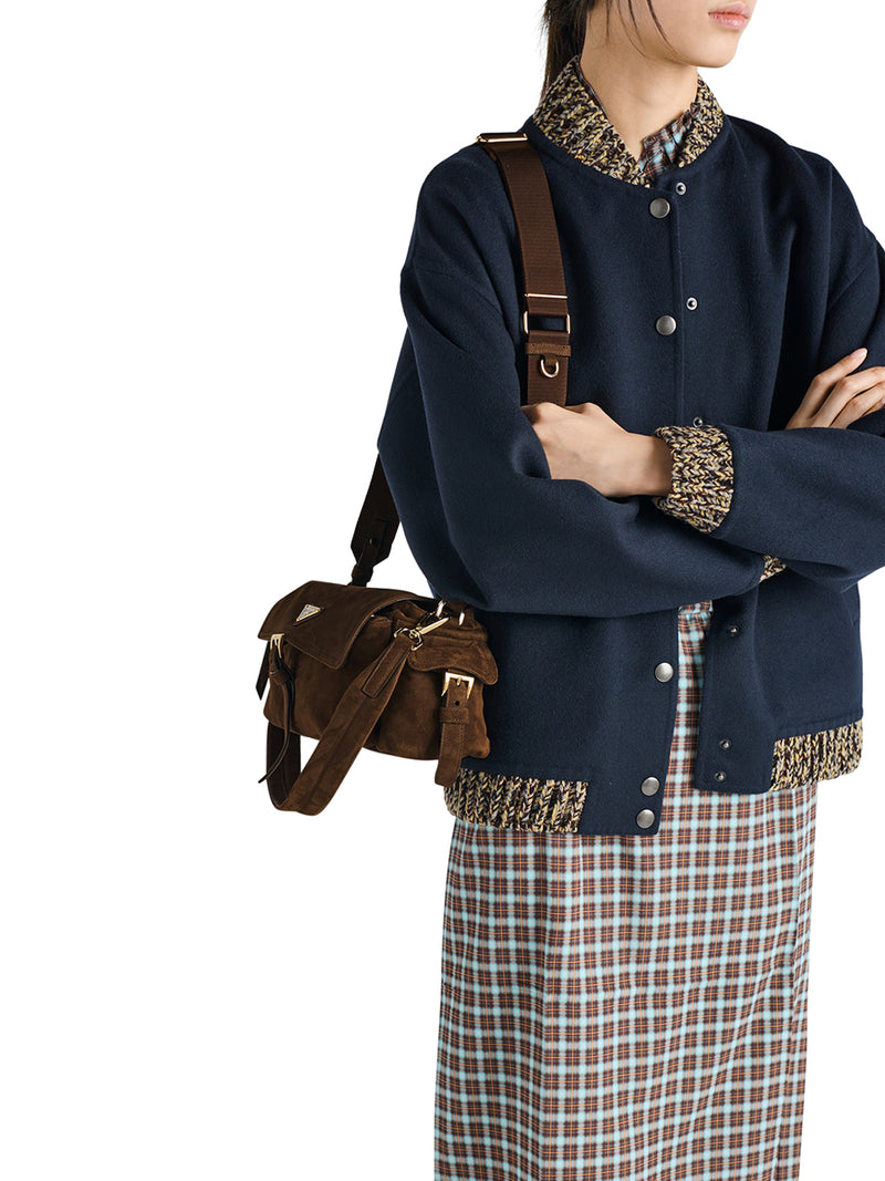 BORSA A SPALLA EXPLORE MEDIUM IN PELLE SCAMOSCIATA