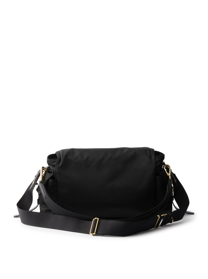 BORSA EXPLORE LARGE IN RE-NYLON CON PATTINA