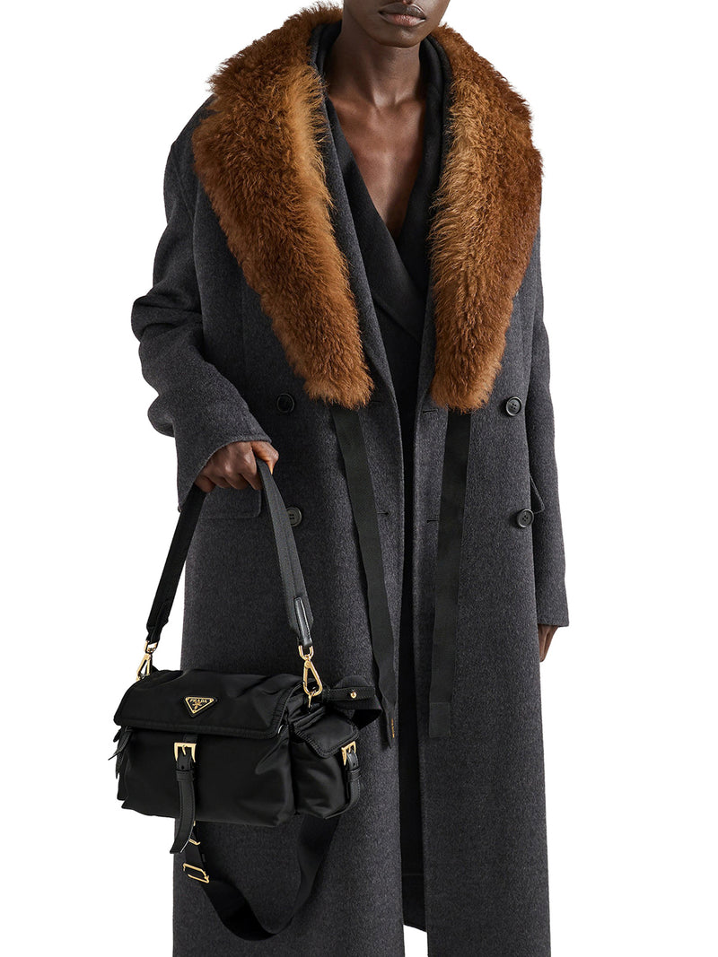 BORSA EXPLORE MEDIUM IN RE-NYLON CON PATTINA