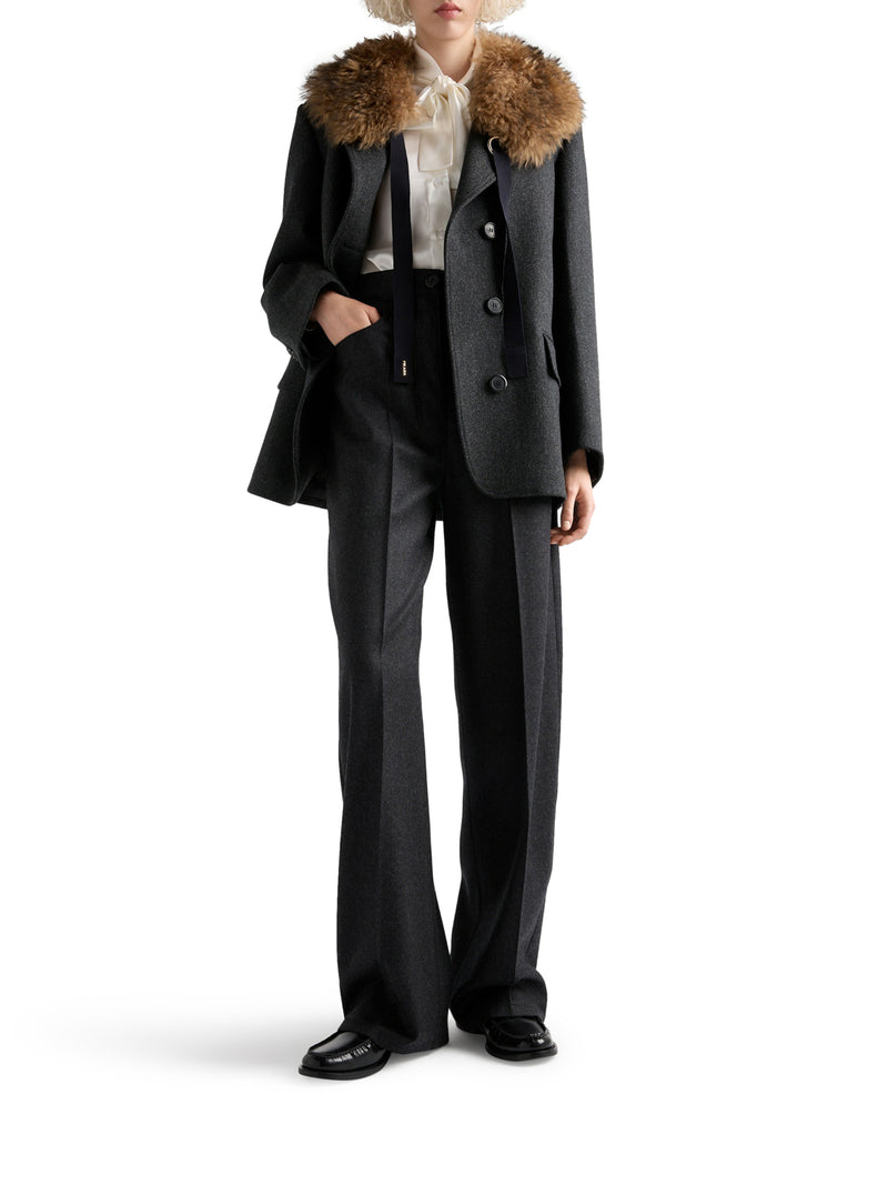 PANTALONI IN FLANELLA DI LANA