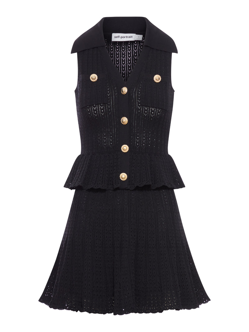 MINI ABITO IN MAGLIA TRAFORATA