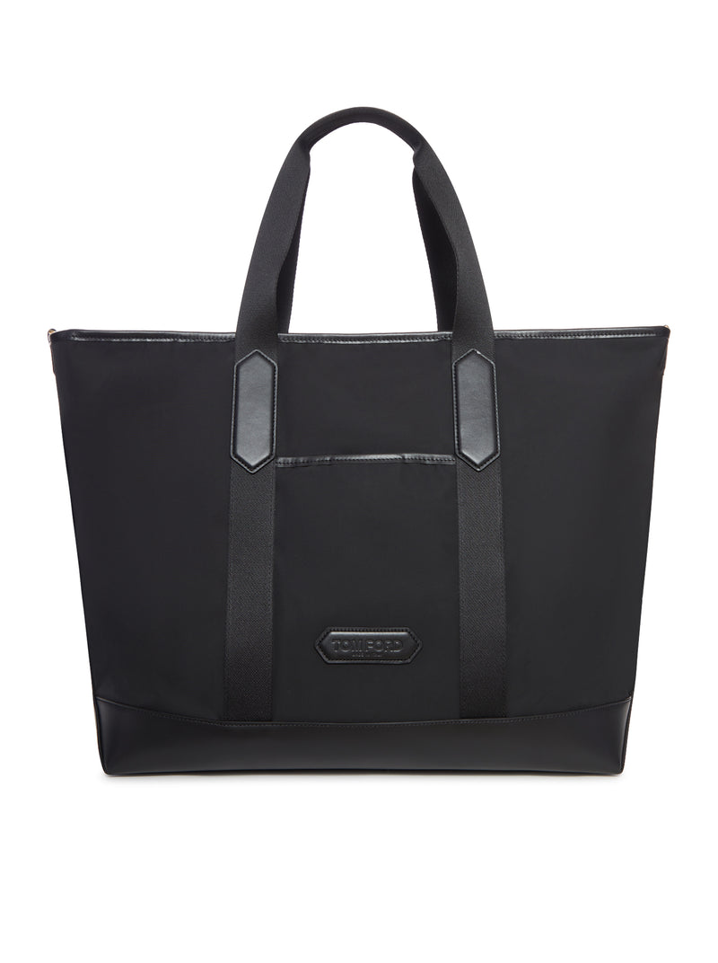 BORSA TOTE IN NYLON E PELLE
