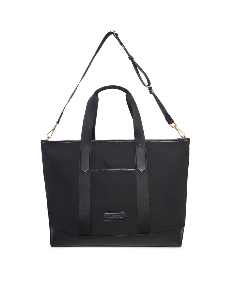 BORSA TOTE IN NYLON E PELLE