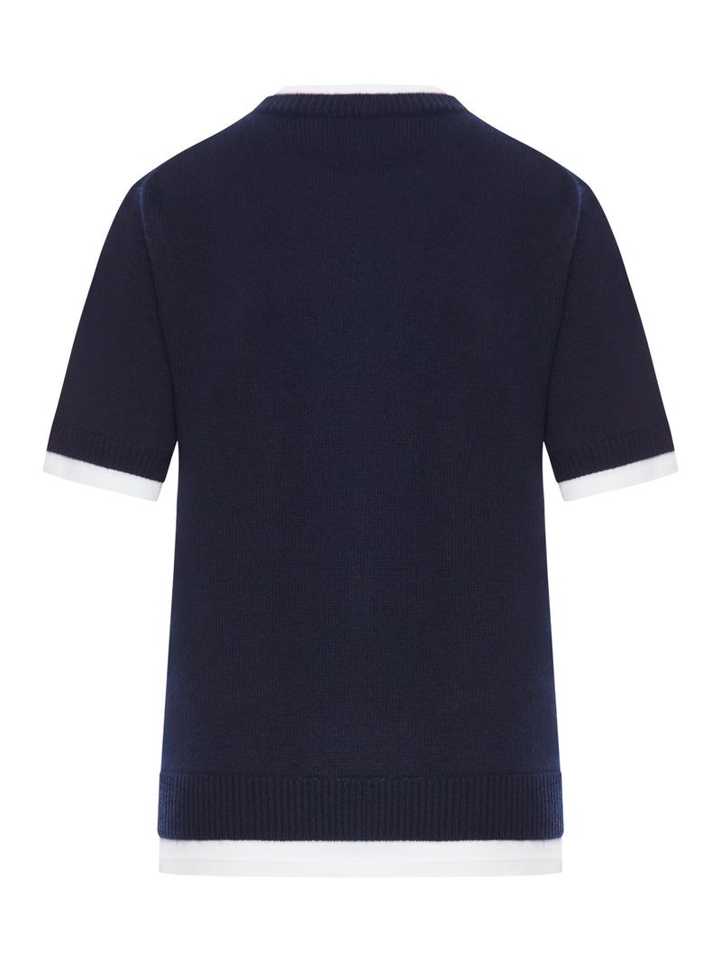 MAGLIA A MANICA CORTA IN CASHMERE