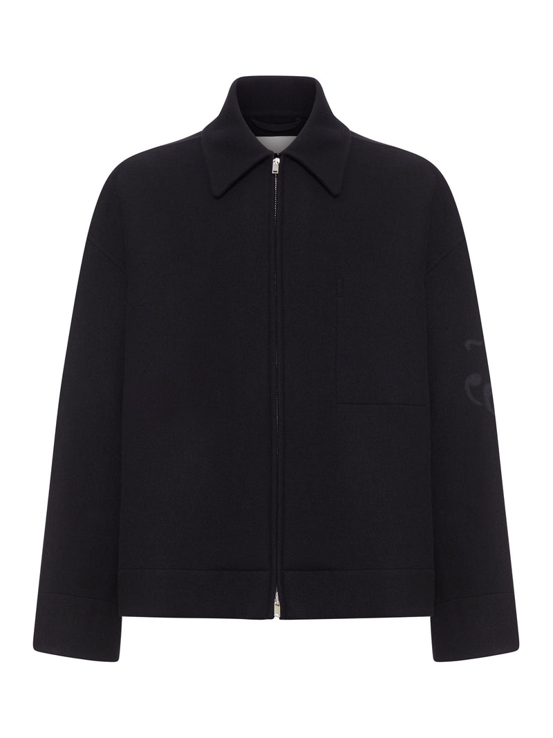 OVERSHIRT CON ZIP IN LANA