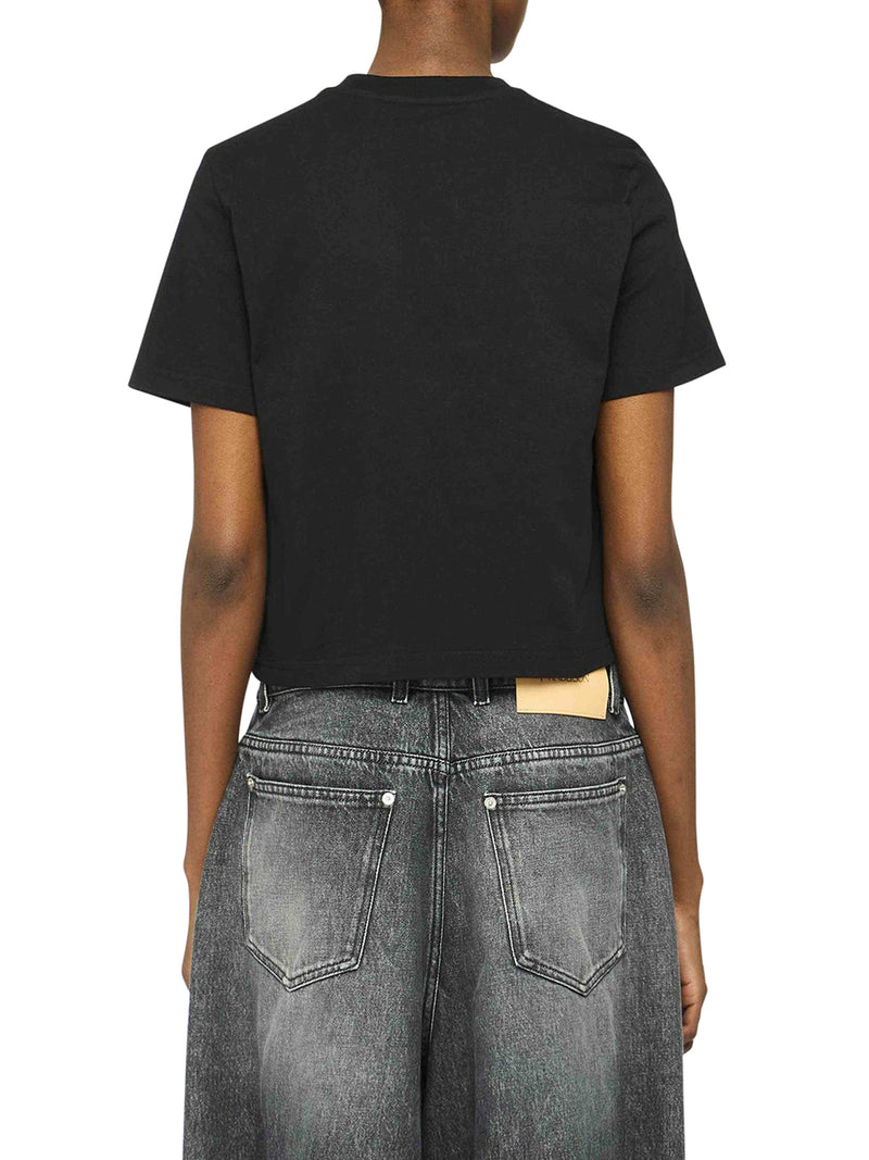 T-SHIRT CORTA A PANNELLI CON RICAMO ANCHOR