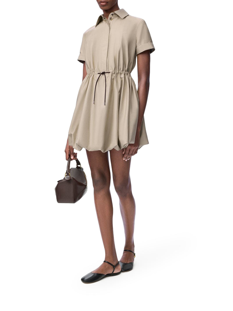 ABITO CON GONNA A PALLONCINO IN COTONE E SETA