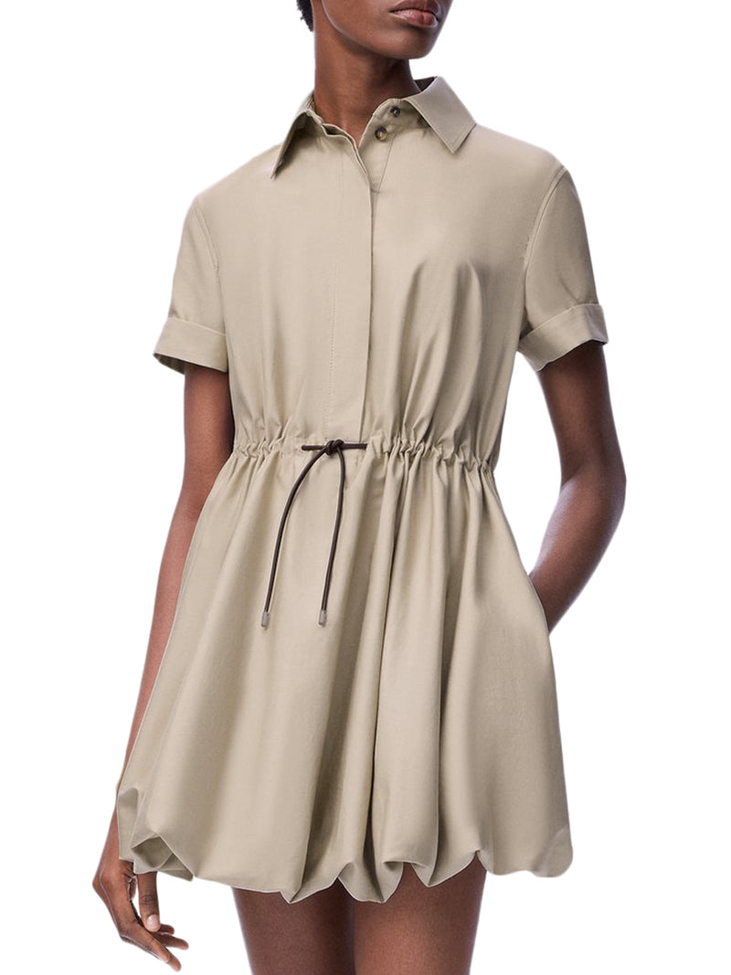 ABITO CON GONNA A PALLONCINO IN COTONE E SETA