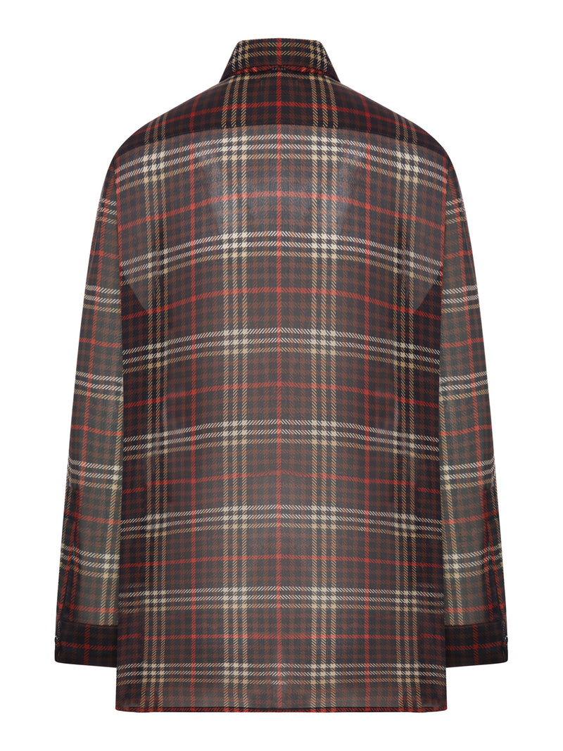 CAMICIA CASSANDRE IN CRÊPE DI SETA TARTAN