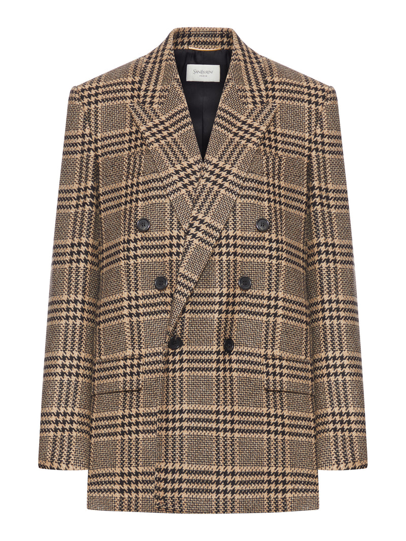 GIACCA IN SETA E CASHMERE PRINCIPE DI GALLES