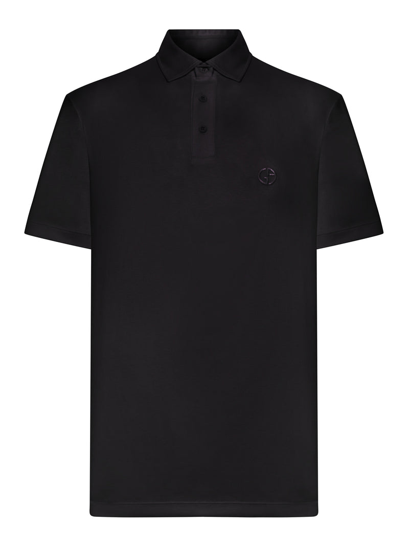 POLO IN COTONE CON LOGO INTERLOCK