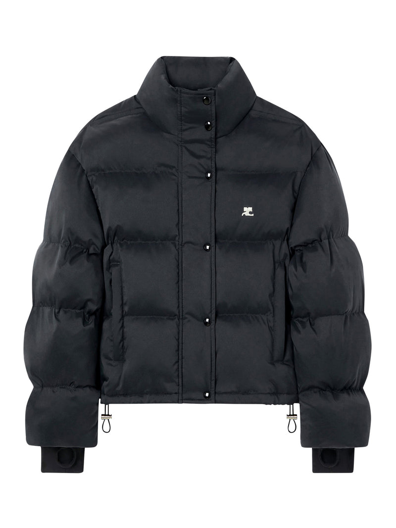 GIACCA BOMBER IMBOTITA IN NYLON CON LOGO AC RICAMATO