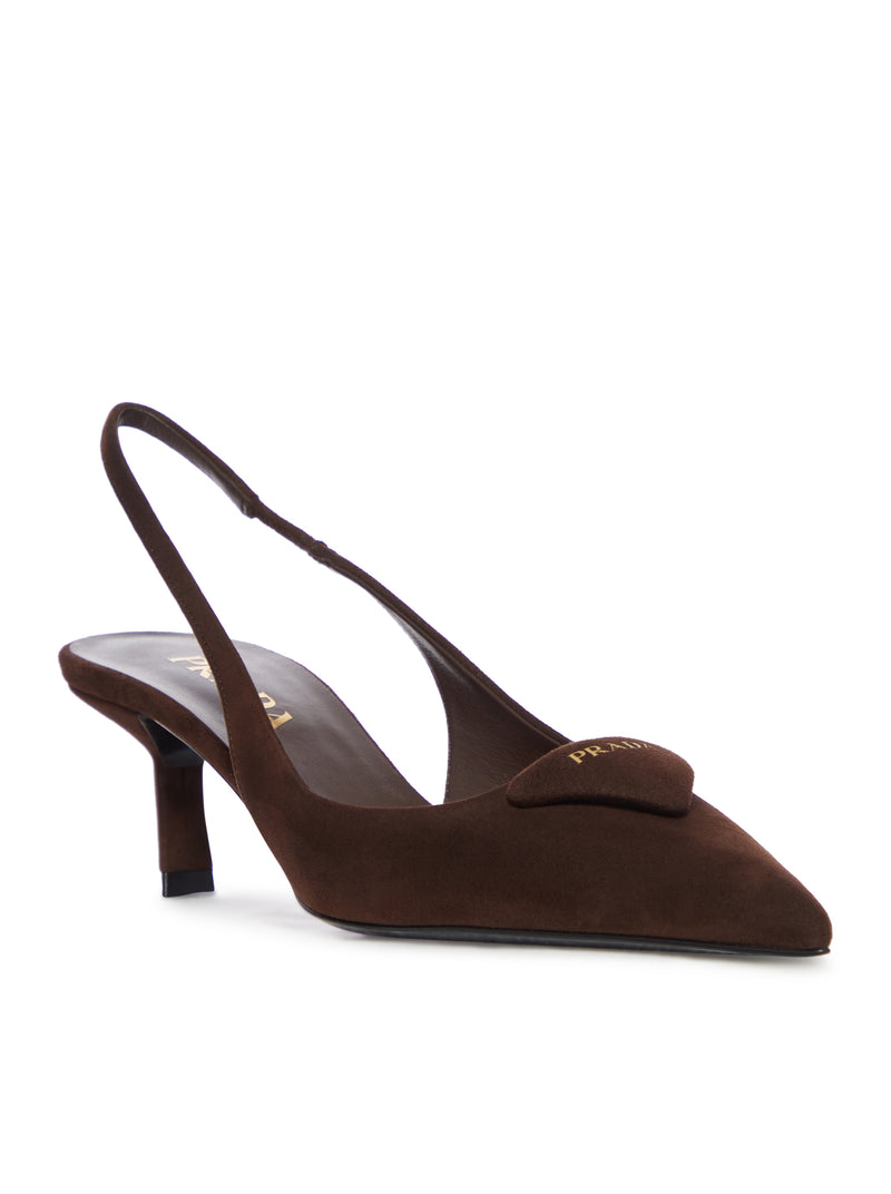 DÉCOLLETÉ SLINGBACK IN CAMOSCIO
