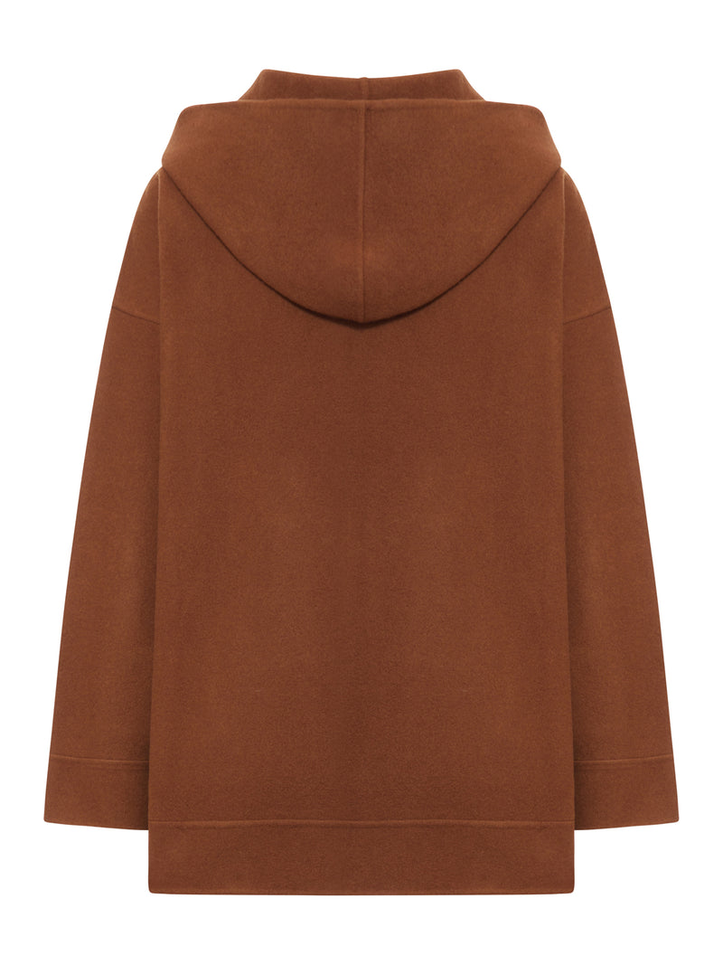 FELPA CON ZIP E CAPPUCCIO ETUANIA