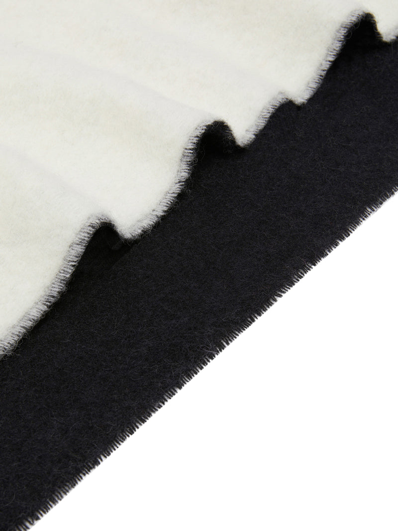 SCIARPA BICOLORE CON FRANGE