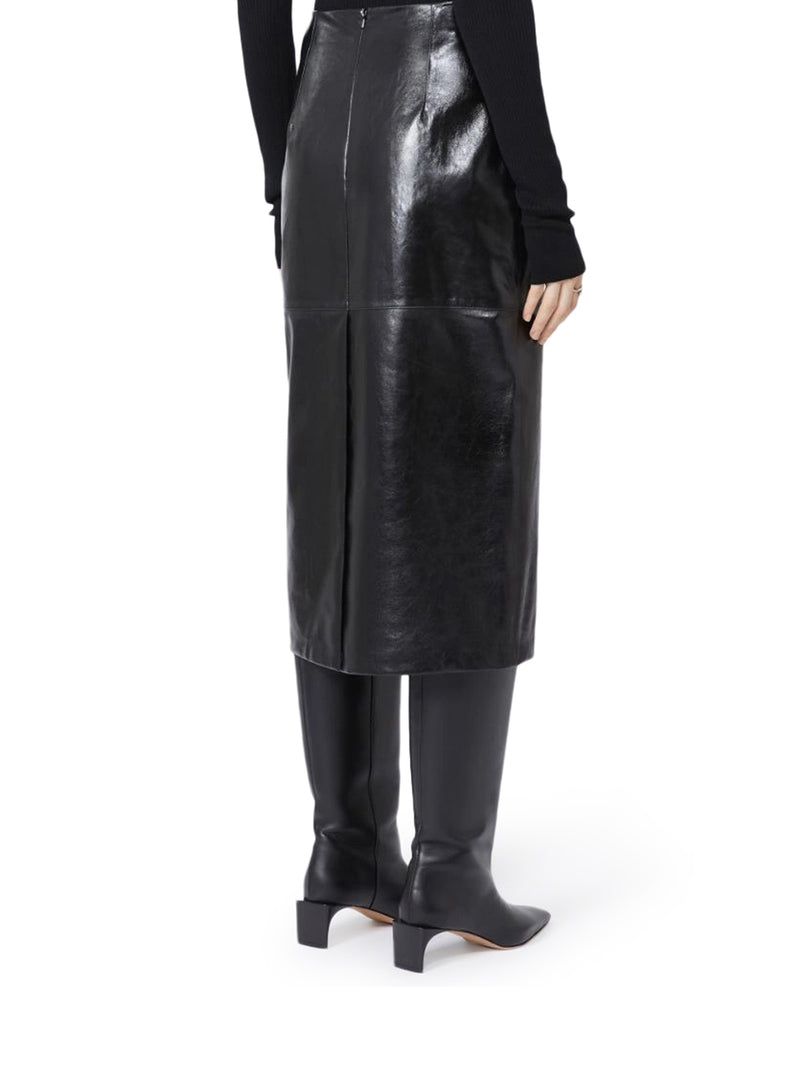 LONGUETTE IN PELLE NERA