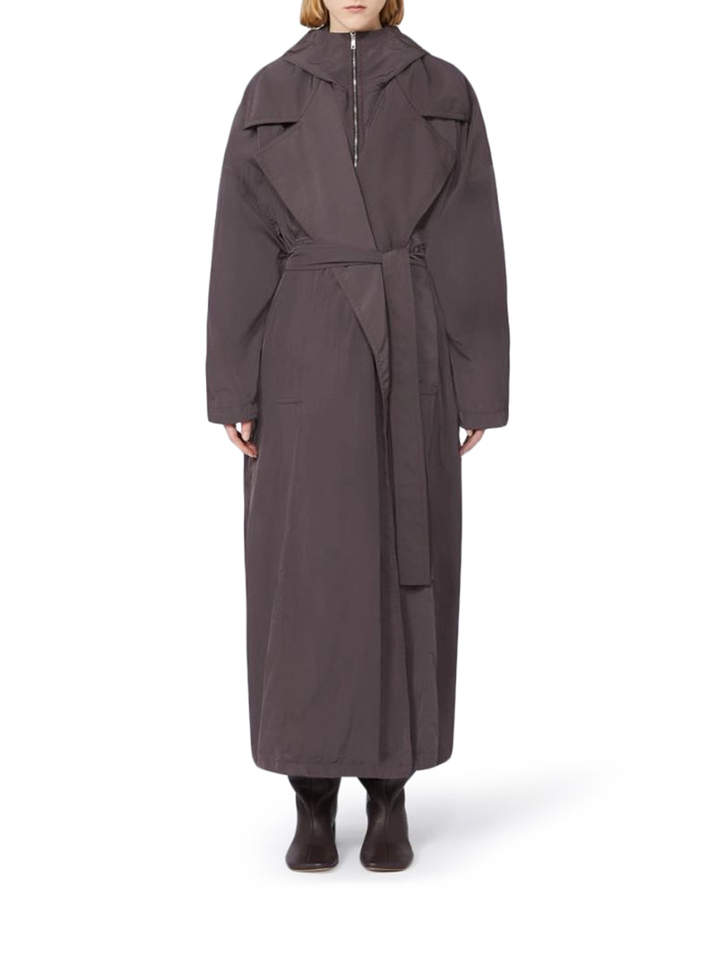 TRENCH OVERSIZE BARBA IN TAFFETÀ