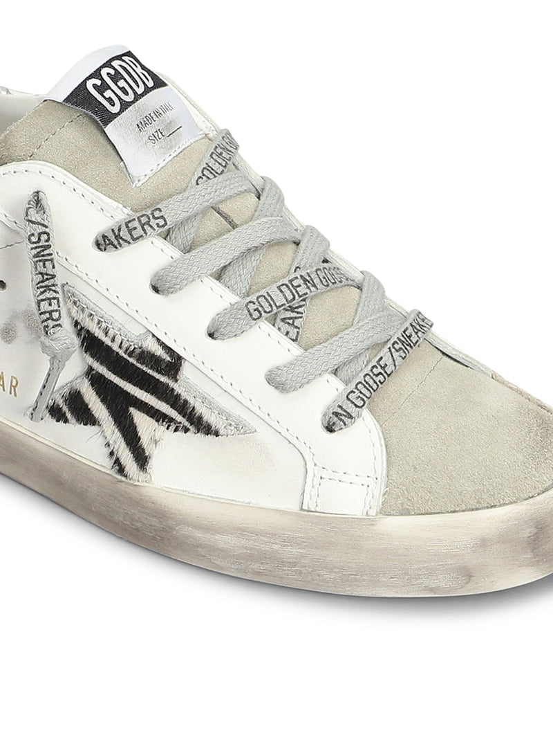 SUPER-STAR IN PELLE BIANCA E SUEDE