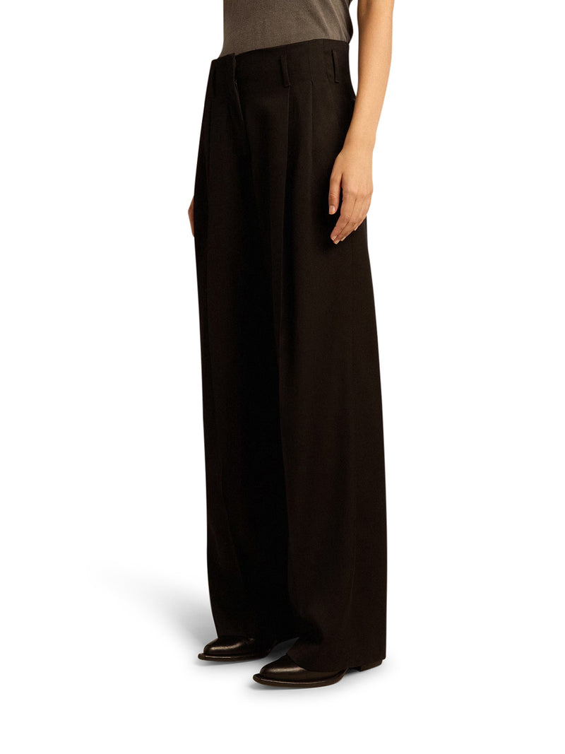 PANTALONE DA DONNA IN GABARDINE DI LANA