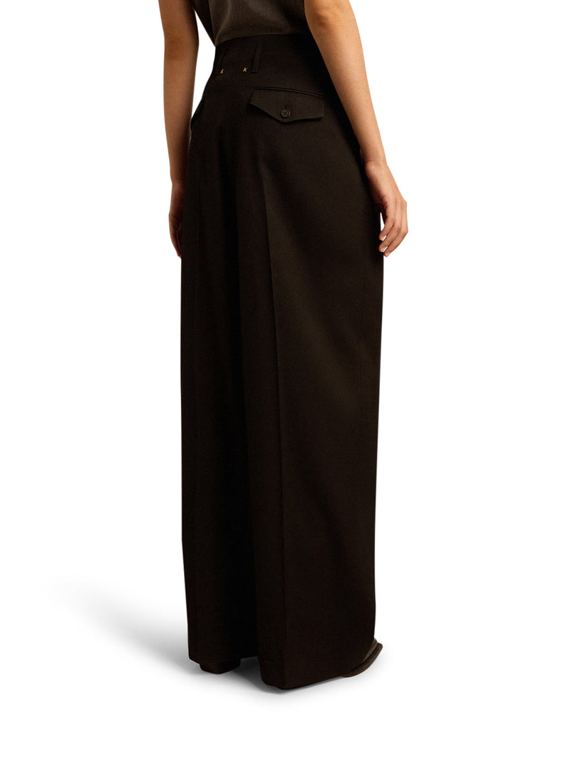 PANTALONE DA DONNA IN GABARDINE DI LANA