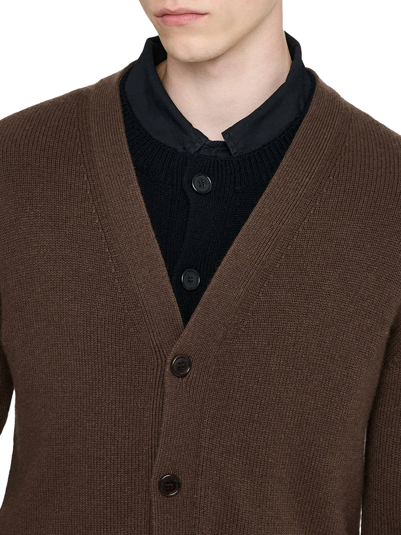 CARDIGAN A STRATI A CONTRASTO