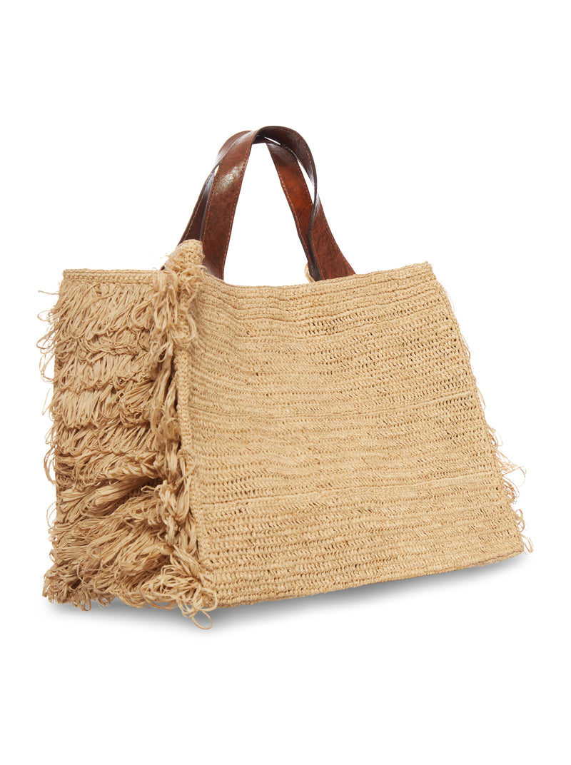 BORSA IN RAFIA ONJA CON FRANGE