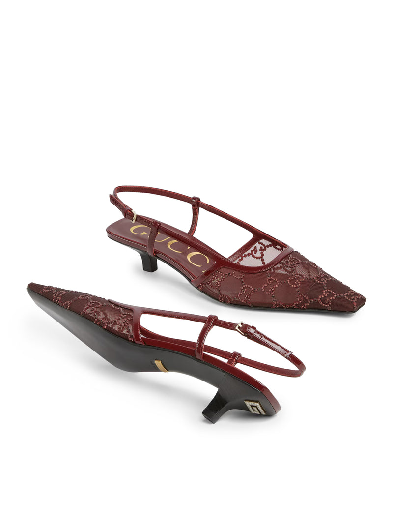 DÉCOLLETÉ SLINGBACK CON CRISTALLI GG