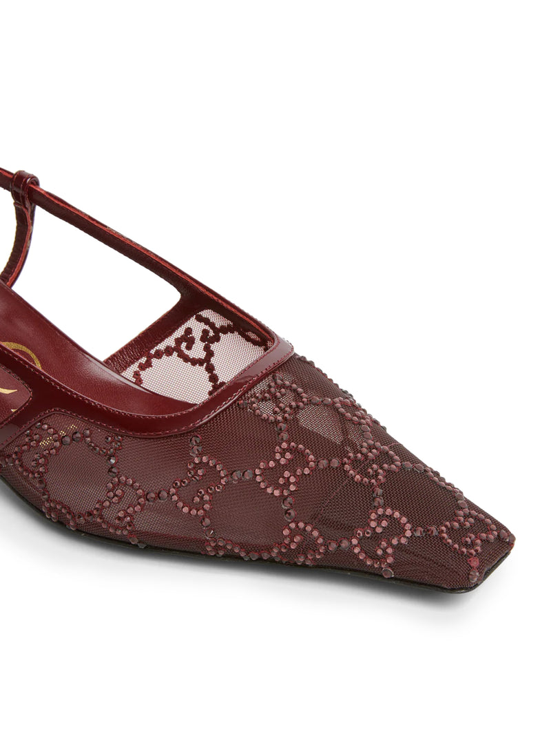 DÉCOLLETÉ SLINGBACK CON CRISTALLI GG