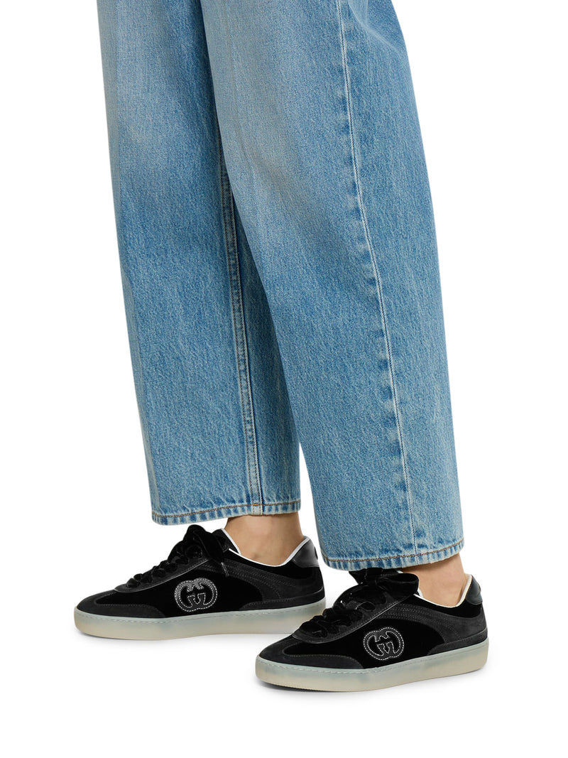 SNEAKERS IN VELLUTO NERO