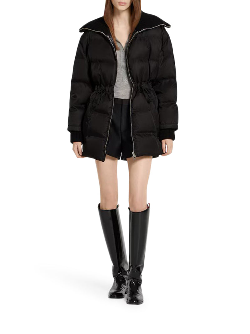 BOMBER IMBOTTITO CON RIFINITURE IN GABARDINE