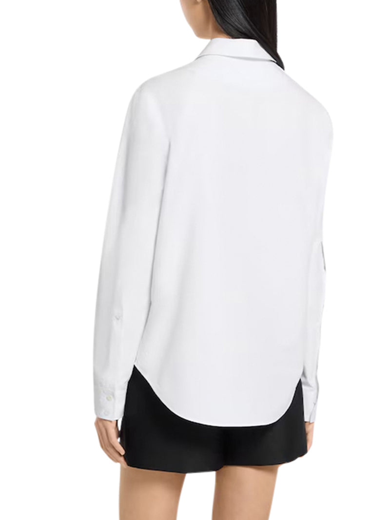 CAMICIA DI POPELINE DI COTONE CON MORSETTO