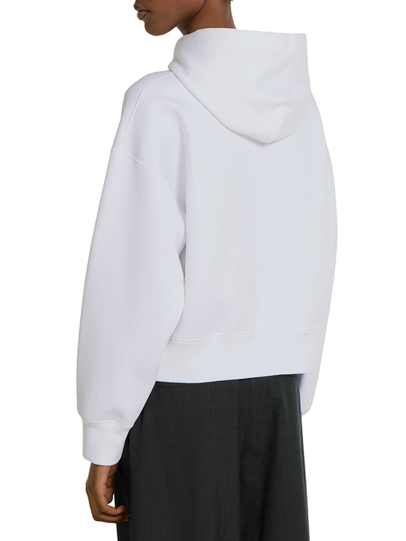 FELPA IN COTONE STAMPATO CON CAPPUCCIO