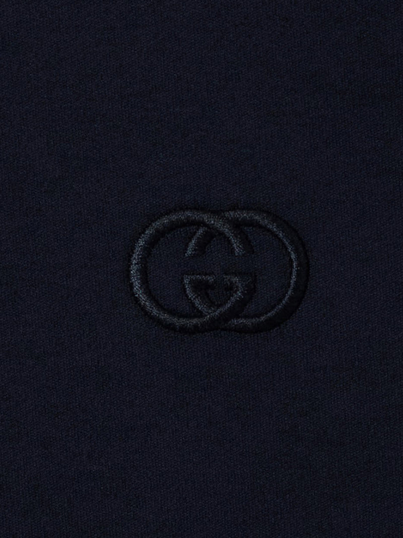 POLO IN LANA LEGGERA CON LOGO RICAMATO