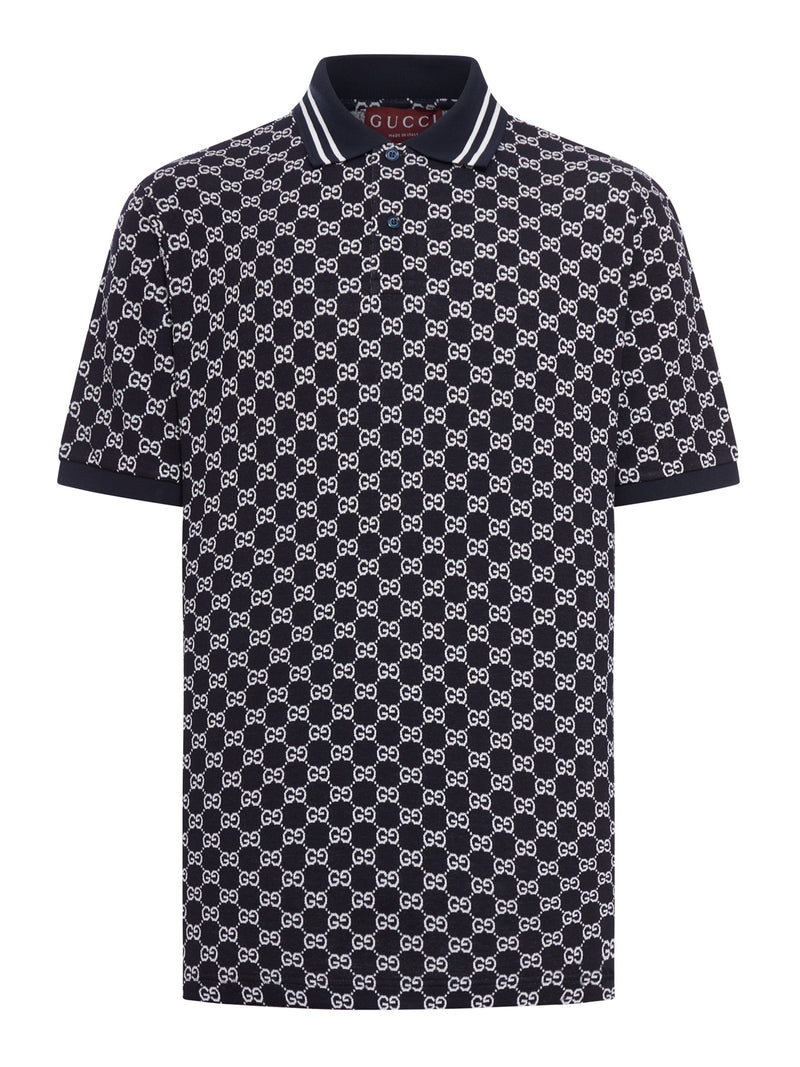 POLO IN PIQUET DI COTONE JACQUARD GG