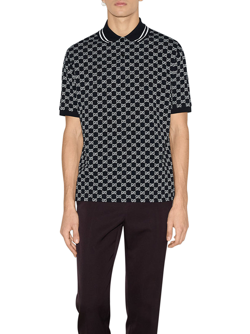 POLO IN PIQUET DI COTONE JACQUARD GG