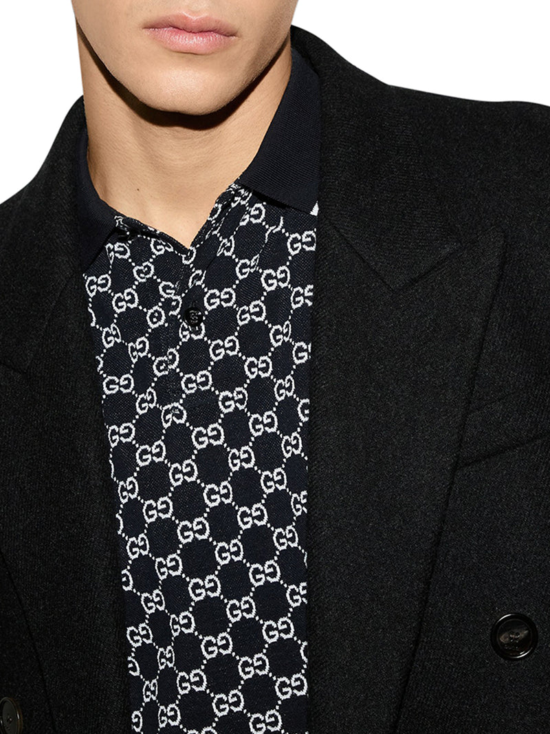 POLO IN PIQUET DI COTONE JACQUARD GG