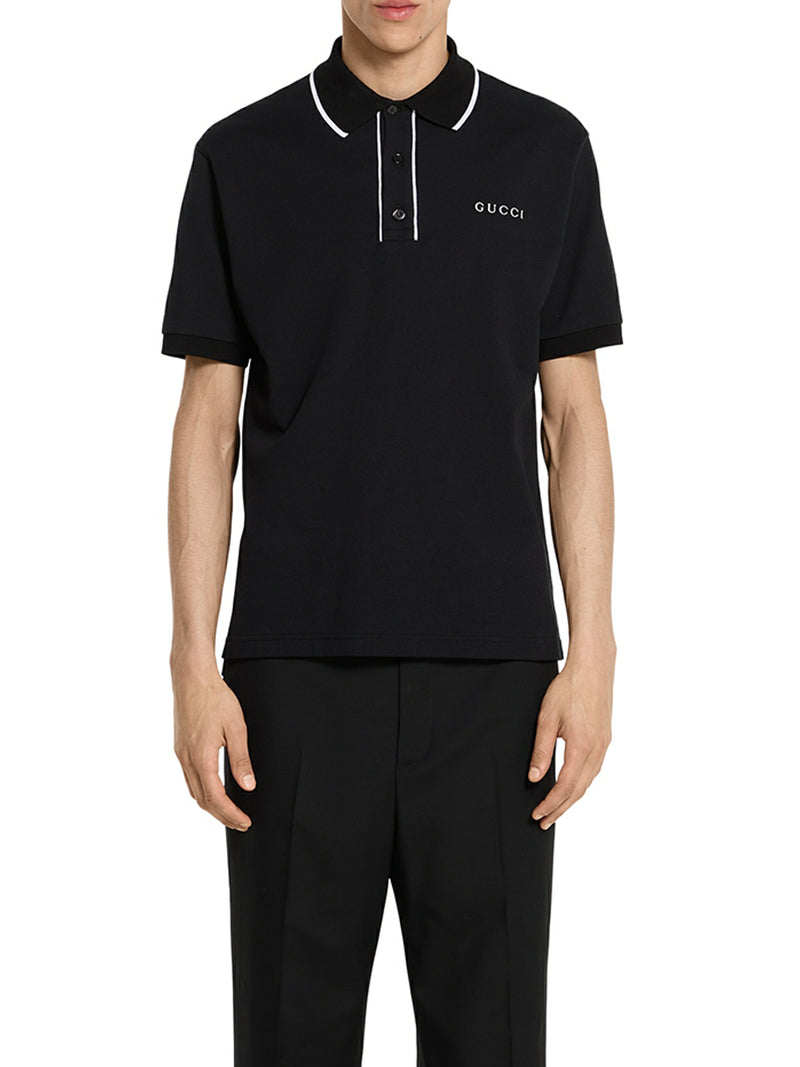 POLO IN PIQUET DI COTONE CON RICAMO