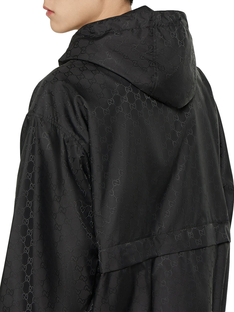 GIACCA IN NYLON GG JACQUARD CON CERNIERA