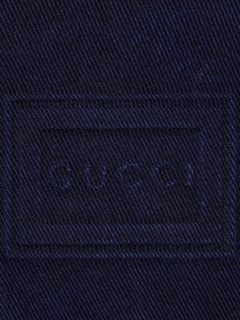 CAMICIA REVERSIBILE IN DENIM E FLANELLA