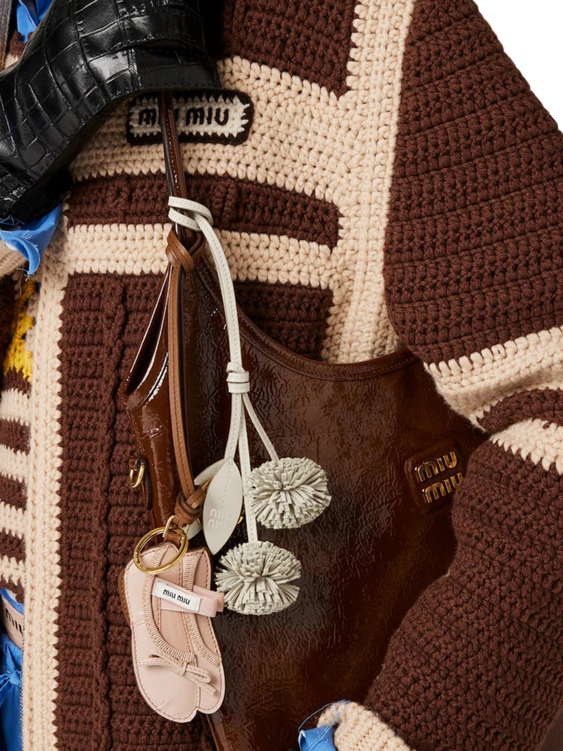 TRICK PORTACHIAVI MIU BALLET IN PELLE