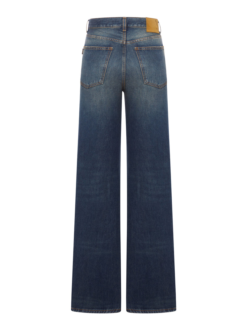 JEANS WIDE LEG KOREA INTENSE BLUE