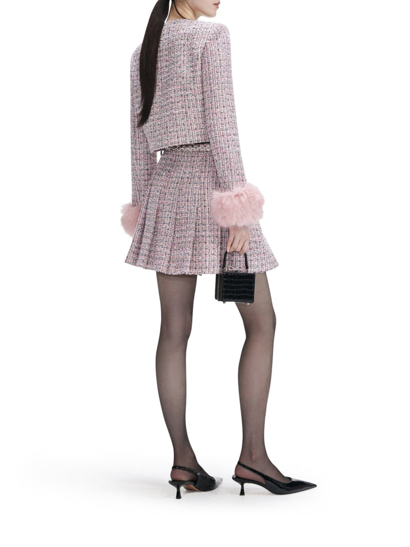 MINIGONNA BOUCLE CON CINTURA DI CRISTALLI