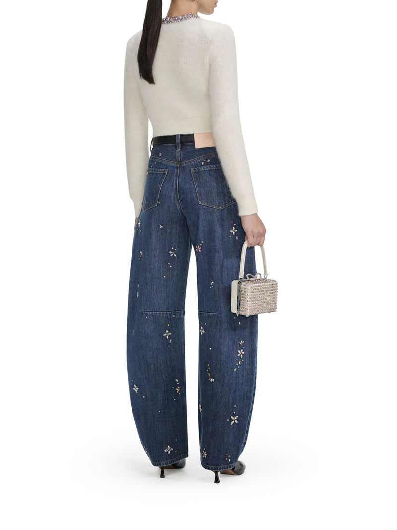 CARDIGAN IN ALPACA CON DECORAZIONI GIOIELLO