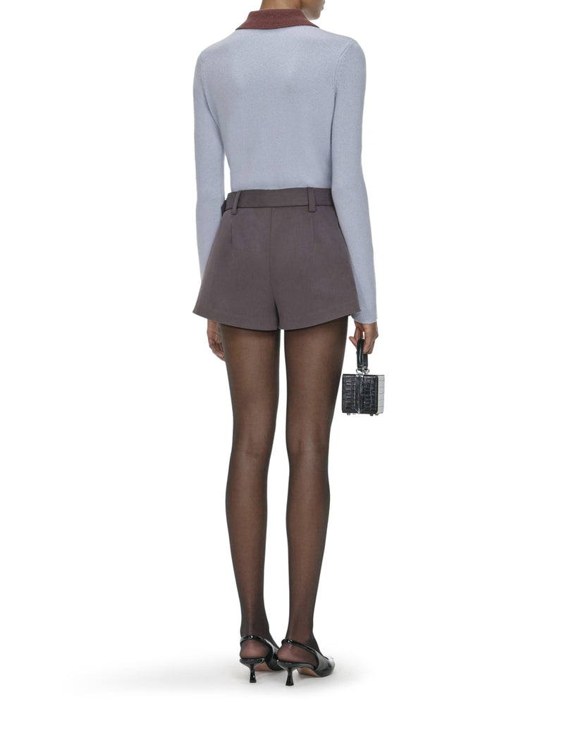 MAGLIA CON COLLETTO CLASSICO A CONTRASTO