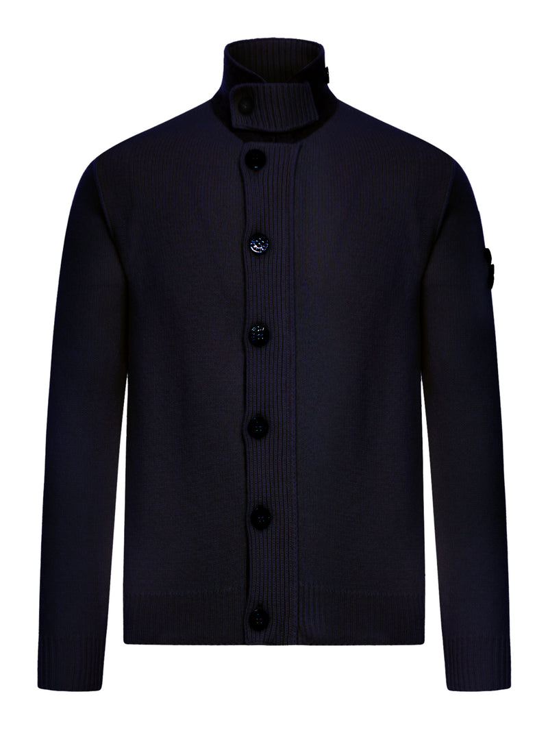 CARDIGAN COLLO ALTO IN LANA