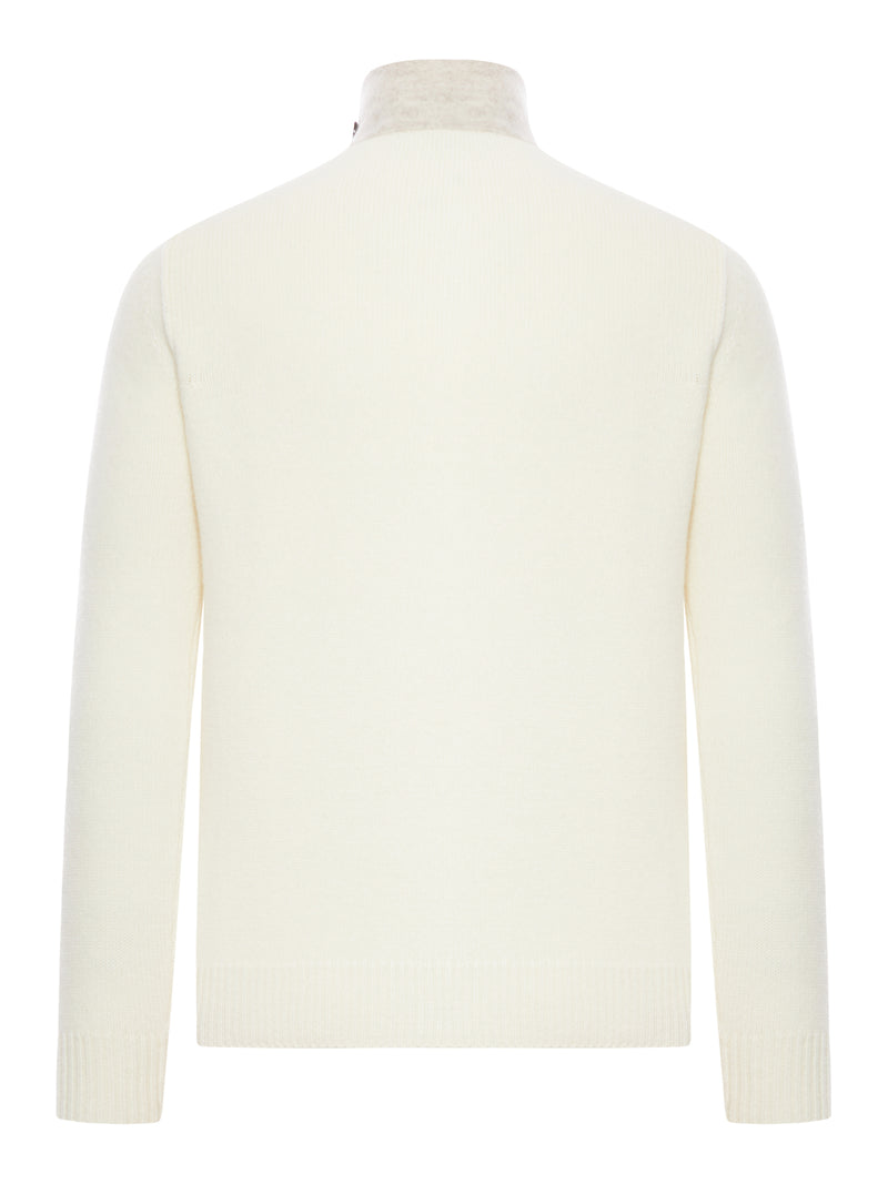 CARDIGAN COLLO ALTO IN LANA