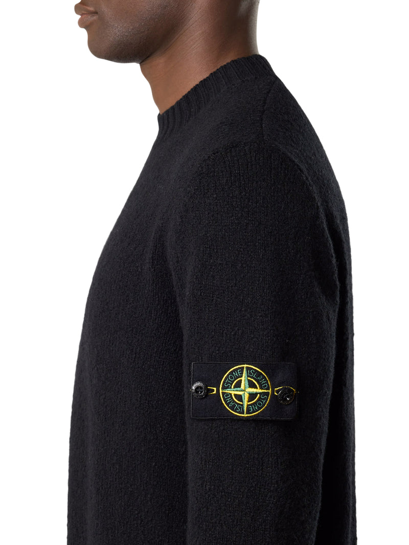 MAGLIONE GIROCOLLO CON TEXTURE GARZATA