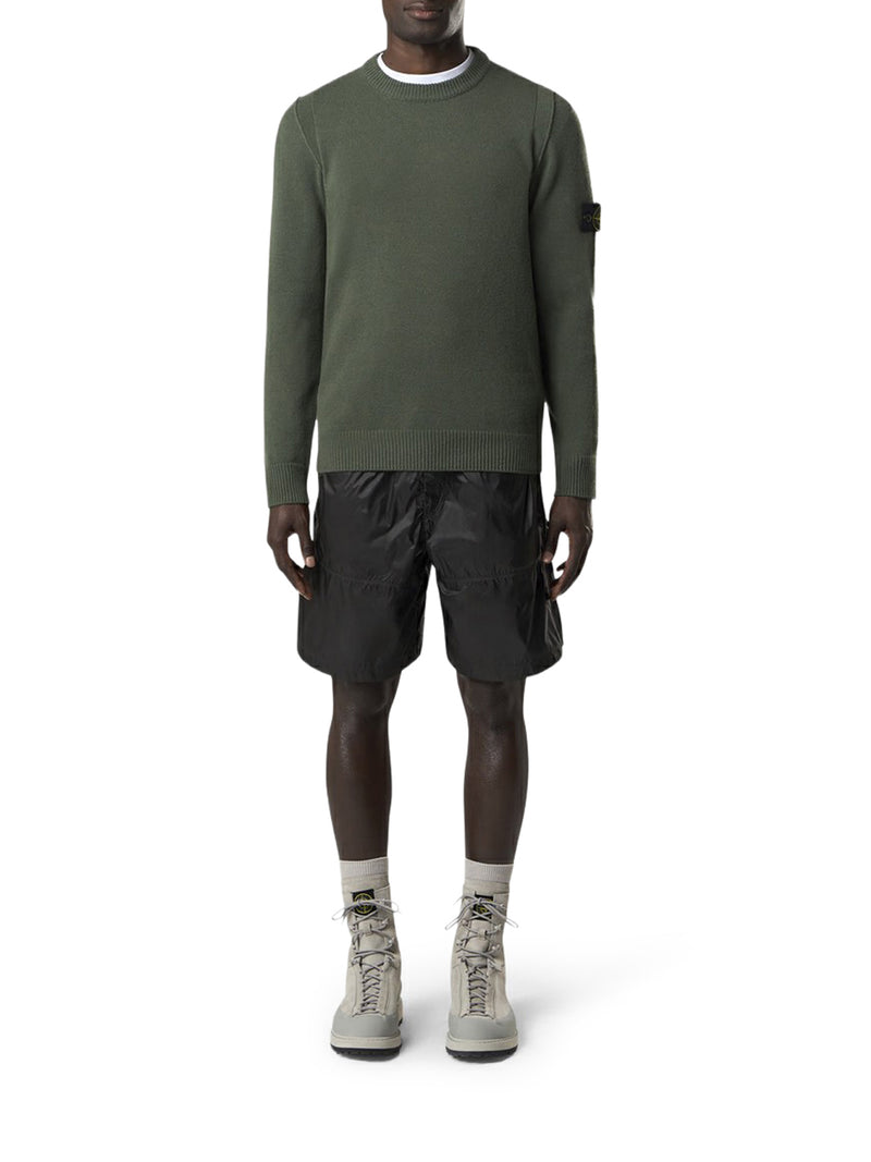 MAGLIONE EFFETTO MELANGE CON LOGO COMPASS