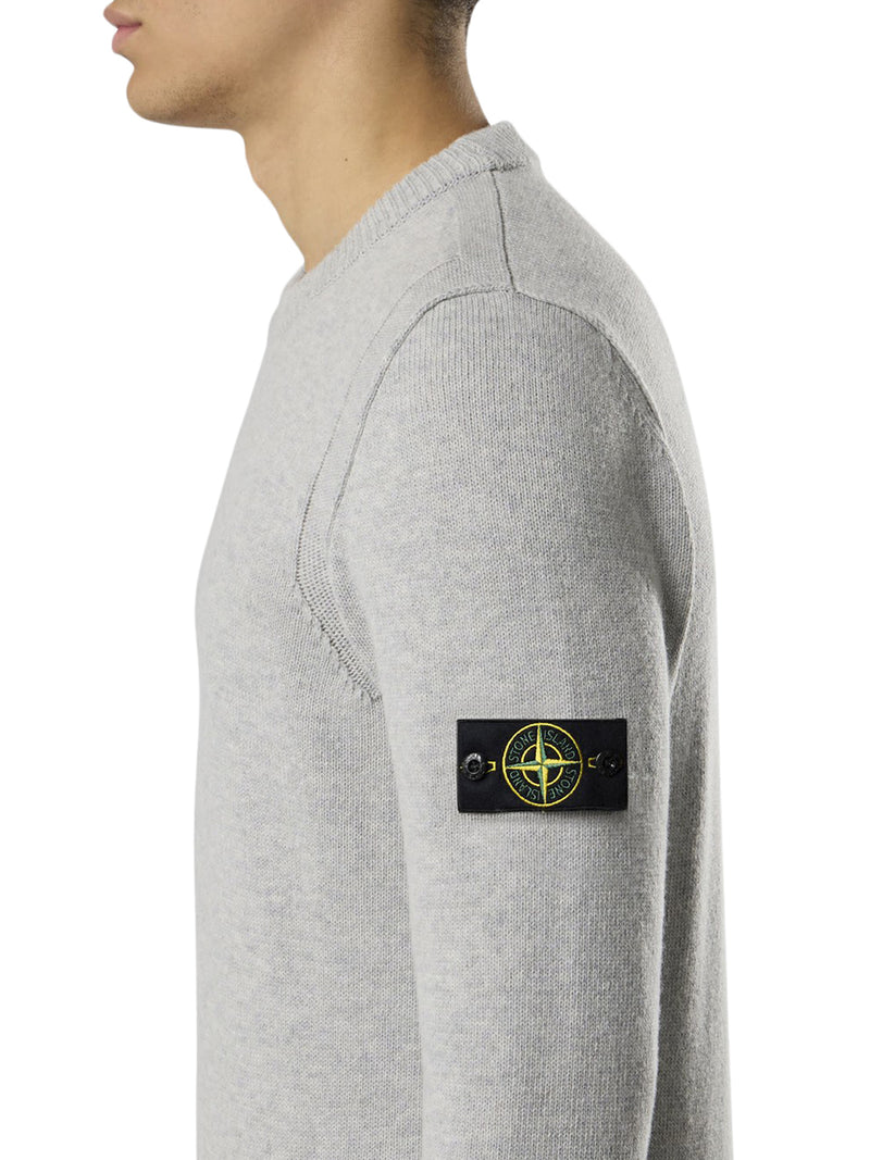 MAGLIONE EFFETTO MELANGE CON LOGO COMPASS