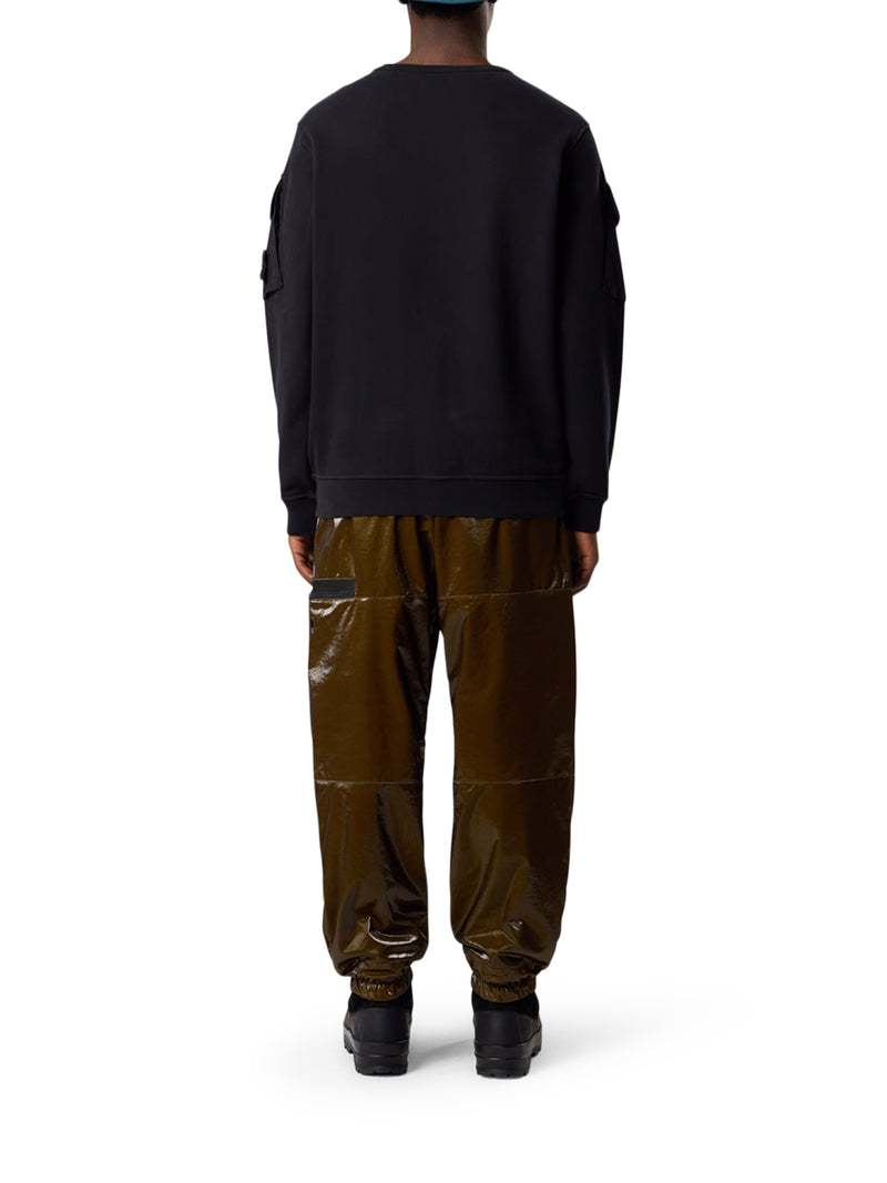 FELPA IN COTONE CON TASCHE SULLE MANICHE